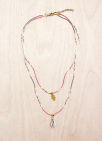 Double Layer Hamsa Shell Necklace | Shop Bali Queen