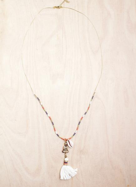 Buddha Shell Tassel Necklace