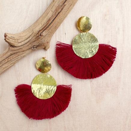 Hammered Discs Earring
