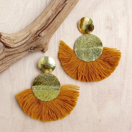 Hammered Discs Earring