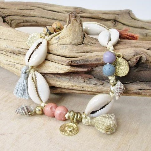 Cowrie Tassel Bracelet