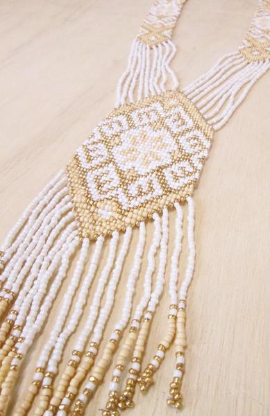 Sequoia Beaded Shield Necklace