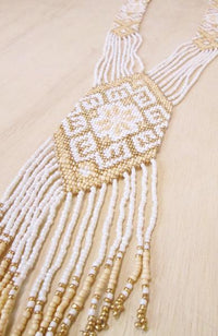 Sequoia Beaded Shield Necklace