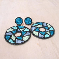 Stained Glasses Beaded Earrings