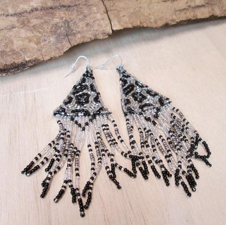 Jungle Print Fringe Earrings | Shop Bali Queen