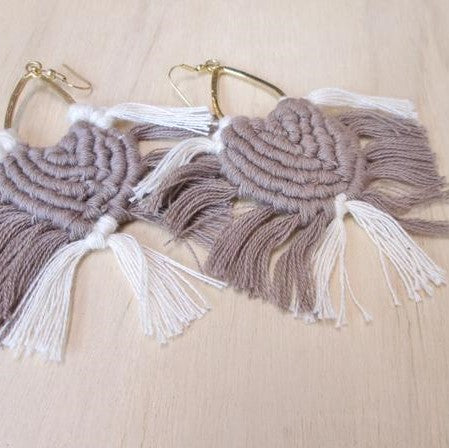Macrame Fringe Earrings | Shop Bali Queen