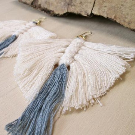 Macrame Angel Wing Earrings | Shop Bali Queen