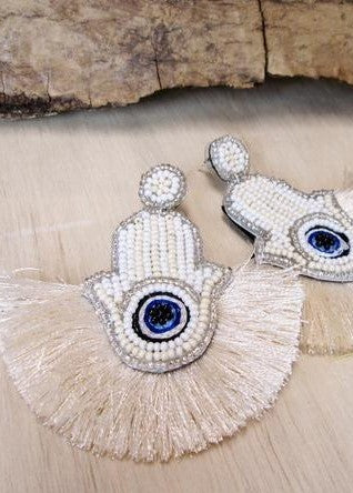 Hamsa Fan Earring