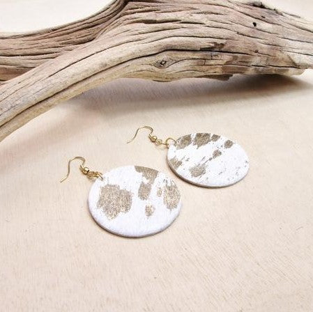 Animal Print Disc Earrings