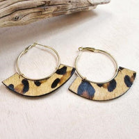 Animal Print Hoop Earrings