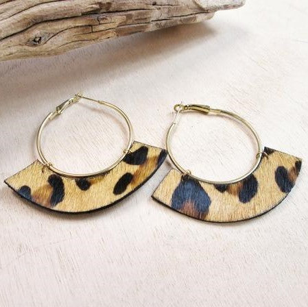 Animal Print Hoop Earrings