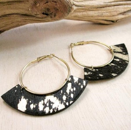 Animal Print Hoop Earrings