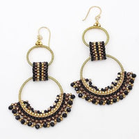 Thai 2 Ring Crystal Earrings