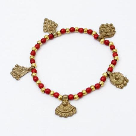 India Charm Alloy Stretch Bracelet