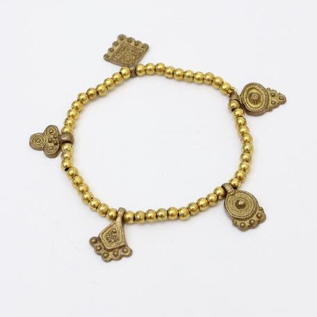 India Charm Alloy Stretch Bracelet | Shop Bali Queen