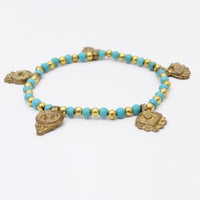 India Charm Alloy Stretch Bracelet