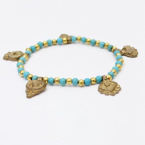 India Charm Alloy Stretch Bracelet