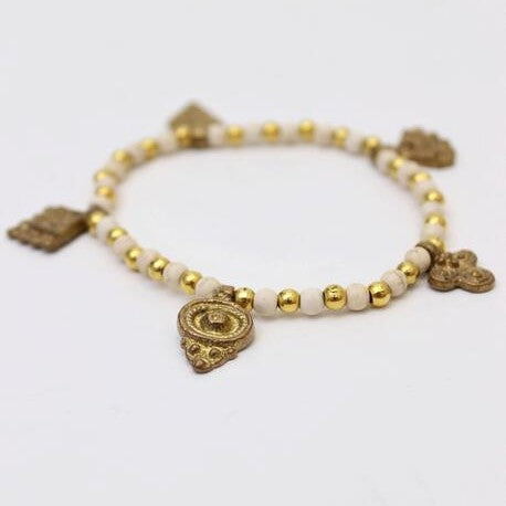 India Charm Alloy Stretch Bracelet | Shop Bali Queen