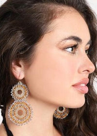 Thai Crystal Double Circle Earrings | Shop Bali Queen