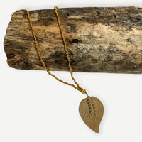 Knotted Leaf Necklace