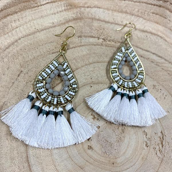 Tear Drop Fringe Earrings | Shop Bali Queen