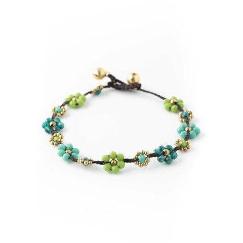 Crystal Flower Anklet 5 Pack | Shop Bali Queen