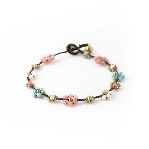 Crystal Flower Anklet 5 Pack | Shop Bali Queen