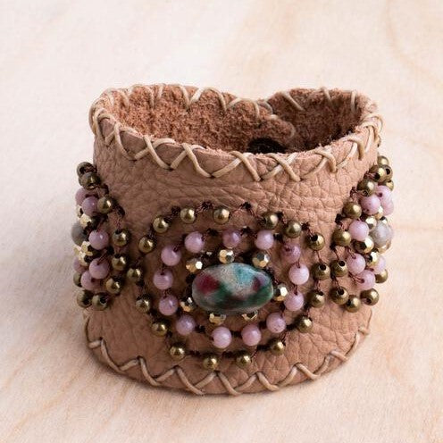 Thai Leather Snap Cuff