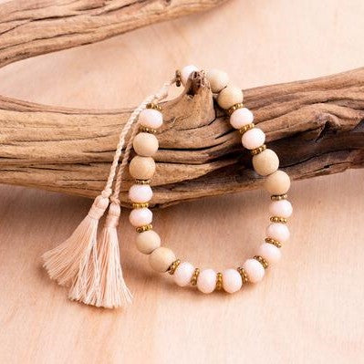 Wood and Crystal Bracelet | Shop Bali Queen