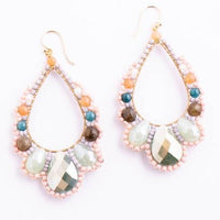 Thai Crystal Scalloped Earrings