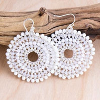 Thai Round Crystal Earrings