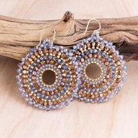 Thai Round Crystal Earrings