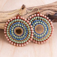 Thai Round Crystal Earrings
