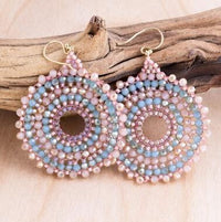 Thai Round Crystal Earrings