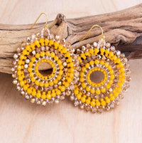 Thai Round Crystal Earrings