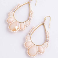 Thai Crystal Scalloped Earrings