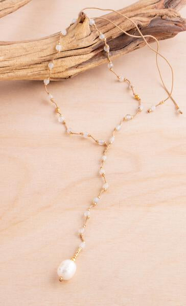 Choker Pearl Lariat Necklace