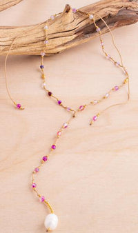 Choker Pearl Lariat Necklace | Shop Bali Queen