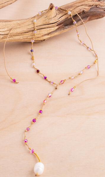 Choker Pearl Lariat Necklace | Shop Bali Queen