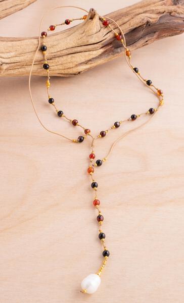 Choker Pearl Lariat Necklace | Shop Bali Queen
