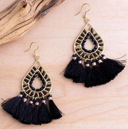 Tear Drop Fringe Earrings | Shop Bali Queen
