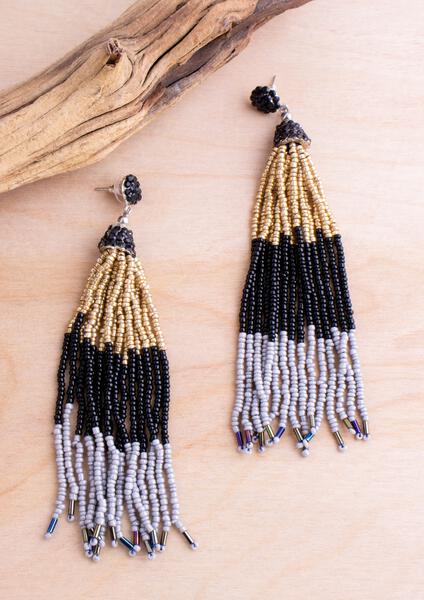 5" Tri Color Earrings