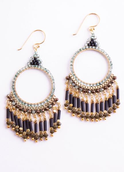 Sm Thai Round Chandelier Earrings