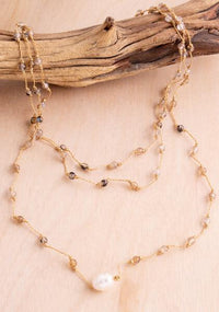 Agate & Pearl Layering Necklace