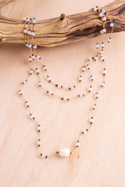 Agate & Pearl Layering Necklace