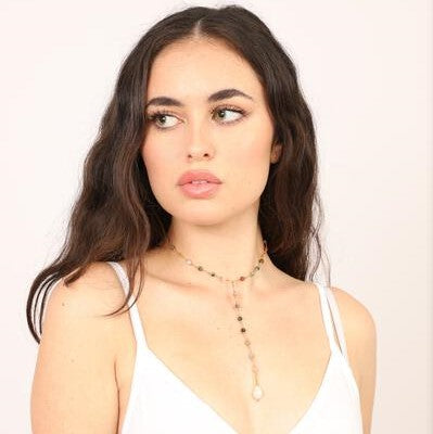 Choker Pearl Lariat Necklace