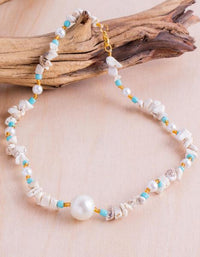 Mother of Pearl & Stone Choker | Shop Bali Queen