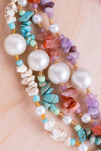 Mother of Pearl & Stone Choker