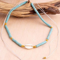 Enamel Gold Cowrie Choker