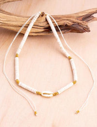 Enamel Gold Cowrie Choker